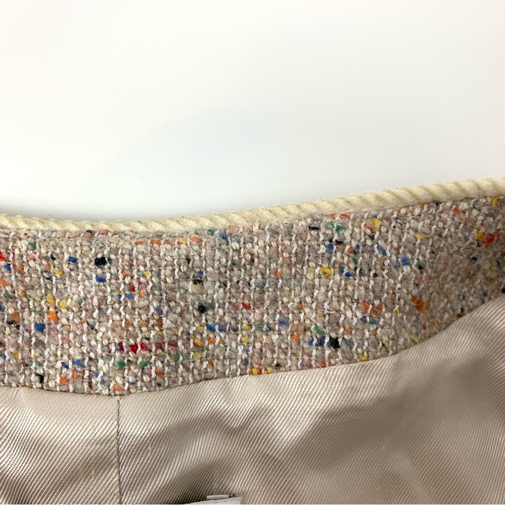 Sandro Blazer Sz 36 Tweed Multicolor Wool Blend Old Money Officecore Pockets - Picture 9 of 16